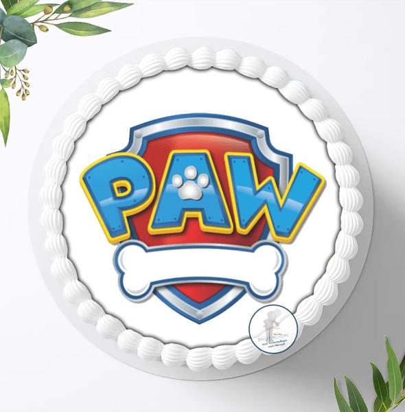 Preview: Paw Patrol Tortenaufleger mit Wunschnamen Ø 20cm, 3814